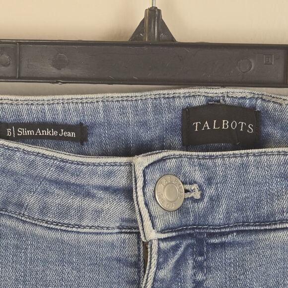 TALBOTS Slim Ankle Jeans Women's Size 16 Panama Wash 27" Inseam Classic - Picture 3 of 7